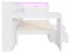 Lit plateforme en bois en forme de L avec bureau, étagère à Voir les images du produit 12