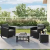 Yaheetech 3-tlg. Gartenmöbel Set aus Polyrattan, inkl. 2 Produktbild-Vorschau 2