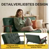 2-Sitzer skandinavisches Sofa aus Kunstleder, mit Produktbild-Vorschau 5