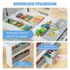 Collage of images showing storage compartments and features of a children's activity table. Produktbild-Vorschau