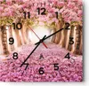 Wanduhr - Quadrat - Glasuhr - Baum Blumen Kirsche Natur - Produktbild-Vorschau 1