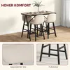 HOMCOM Bartisch mit Barhocker Set, Küchentisch, 5-teilig Produktbild-Vorschau 5