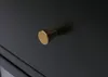 A close-up of a brass knob on a black surface. Podgląd zdjęcia produktu