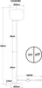 A technical drawing of a floor lamp with dimensions and labels. Produktbild-Vorschau