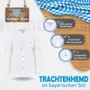 Camicia tradizionale in cotone Edelweiss ricamato bianco, Anteprima dell’immagine prodotto 5
