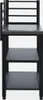 A side view of a black outdoor kitchen unit with a stainless steel top and three shelves. Anteprima dell’immagine prodotto