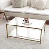 Skye Decor, Astro, Couchtische, Or, Verre, 90 x 40 x 60 cm Voir les images du produit 2