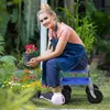 Gartenrollstuhl, höhenverstellbarer Gartenwagen, um 360 Produktbild-Vorschau 7