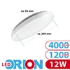 Orion LED Deckenleuchte 12W Neutralweiß Ø26cm IP20 Rund, Produktbild-Vorschau 2