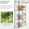 Outsunny Serre de jardin avec étagères 3 niveaux, serre de Voir les images du produit 7