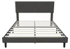 UnboxG Polsterbett 160x200cm Graues Leinen, Gepolstertes Produktbild-Vorschau 11
