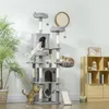 PawHut Kratzbaum 192 cm Katzenturm mit Höhle, Sisalstämme, Produktbild-Vorschau 2