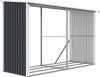 An empty metal firewood storage rack with a dark gray side panel. Produktbild-Vorschau