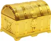 Piraten Schatztruhe mit Schloss und 2 Schlüsseln – goldene Produktbild-Vorschau 1