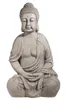 XXXL Großer Buddha 50 cm hellgrau grau Steinoptik Garten Produktbild-Vorschau 1
