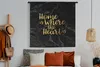 MuchoWow® Wandteppich Wandbehang Zitat - Zuhause - Herz - Produktbild-Vorschau 4