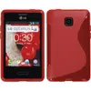 PhoneNatic Case kompatibel mit LG Optimus L3 II - rot Produktbild-Vorschau 1