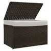 vidaXL Kosz na pranie z pokrywą Ciemnobrązowy 55,5x35x34 cm Podgląd zdjęcia produktu 4
