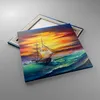 Bild auf Leinwand - Leinwandbild - Meer Welle Boot - Produktbild-Vorschau 2