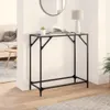 vidaXL Konzolový stolek se skleněnou deskou transparentní Náhled obrázku produktu 2