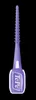 A single purple interdental brush with a white logo on a black background. Produktbild-Vorschau