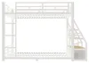 Lit superposé en métal 90 x 200 cm, blanc, avec éclairage Voir les images du produit 7