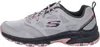 Side view of a single gray and pink Skechers trail running shoe. Anteprima dell’immagine prodotto