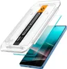 A screen protector kit for a smartphone, showing the installation guide and the screen protector itself. Náhľad obrázku produktu