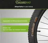 A close-up of a bicycle tire with marketing text overlays. Produktbild-Vorschau