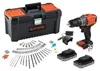 Black & Decker 18V boor- en schroefmachine BCD383D2TA Productafbeelding-voorbeeld 1