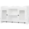 vidaXL Armoire suspendue MDF blanc - Étagères murales Voir les images du produit 10