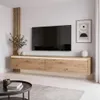Meuble TV suspendu LUMI 170 cm en chêne Artisan | Meuble TV Voir les images du produit 3