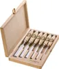 A set of six chisels in a wooden box. Podgląd zdjęcia produktu