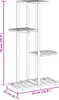 vidaXL Stojak na kwiaty 4-poziomowy 43x22x76 cm czarny Podgląd zdjęcia produktu 8