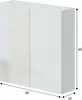 Dmora Mobile Pensile Apollosa 16x60h cm Bianco Bianco Anteprima dell’immagine prodotto 3