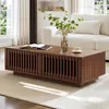 Merax rechteckig Couchtisch mit 2 Türöffnung, MDF + Produktbild-Vorschau 1