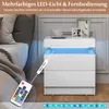 COSTWAY Nachttisch LED, Nachtschrank mit 2 Schubladen, Produktbild-Vorschau 5