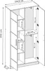 KIER FURNITURE Dvoudveřová skříň Roj2D - 104,8x205x39 cm Náhled obrázku produktu 3