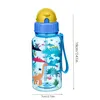 500ml Trinkflasche Kinder, Sportwasserflasche mit Strohhalm Produktbild-Vorschau 2
