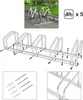 WOLTU Fahrradständer, aus Metall, für 5 Fahrräder, Silber, Produktbild-Vorschau 4