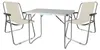 3tlg Campingmöbel Set Outdoormöbel Camping Alu L70xB50xH59cm Beige Produktbild-Vorschau