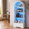 Vitrine de 180 cm de hauteur, avec portes en verre trempé, Voir les images du produit 3