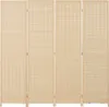 A four-panel room divider made of woven bamboo with wooden frames, presented in a neutral, well-lit studio setting. Produktbild-Vorschau