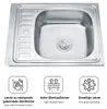 Lavello da incasso 58x48 cm rettangolare in acciaio inox Anteprima dell’immagine prodotto 3