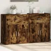 Sideboards 2 Stk. Räuchereiche 60x31x70 cm Holzwerkstoff Produktbild-Vorschau 2