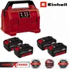 Einhell Ladegerät Power X-Quattrocharger 4A 18V + 4 x Akku Produktbild-Vorschau 2
