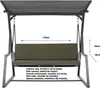 Auflagen für Hollywoodschaukel 170x50 + 170x50 cm grün Produktbild-Vorschau 2