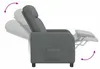 Sillón de masaje y relax, color gris oscuro, tapizado en Vista previa de la imagen del producto 6