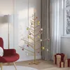 vidaXL Arbre de Noël en bois avec support Marron 180 cm Pin Voir les images du produit 4