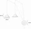 LAMPADA A SOSPENSIONE Emibig 2xE27 60W ABRAMO 2 BIANCA Anteprima dell’immagine prodotto 5